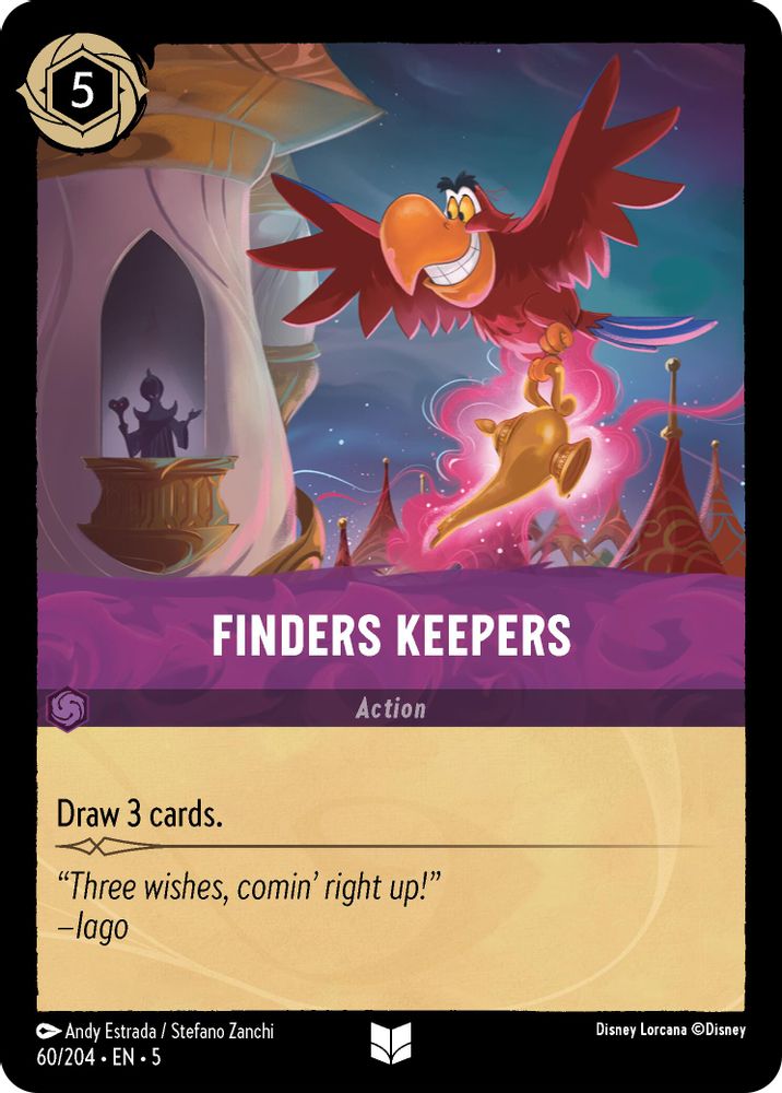 2024 Disney Lorcana: Shimmering Skies (5) - Finders Keepers (#60/204, Uncommon) (, Near Mint)
