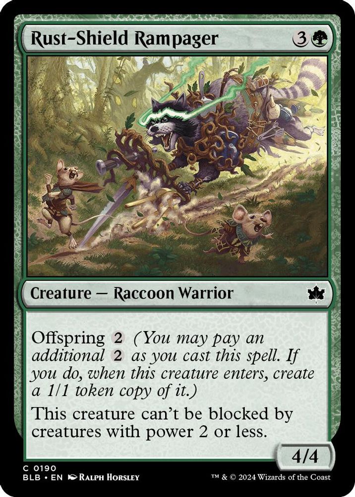 2024 Magic: The Gathering: Bloomburrow (BLB) - Rust Shield Rampager (#190, Common) (, Near Mint)