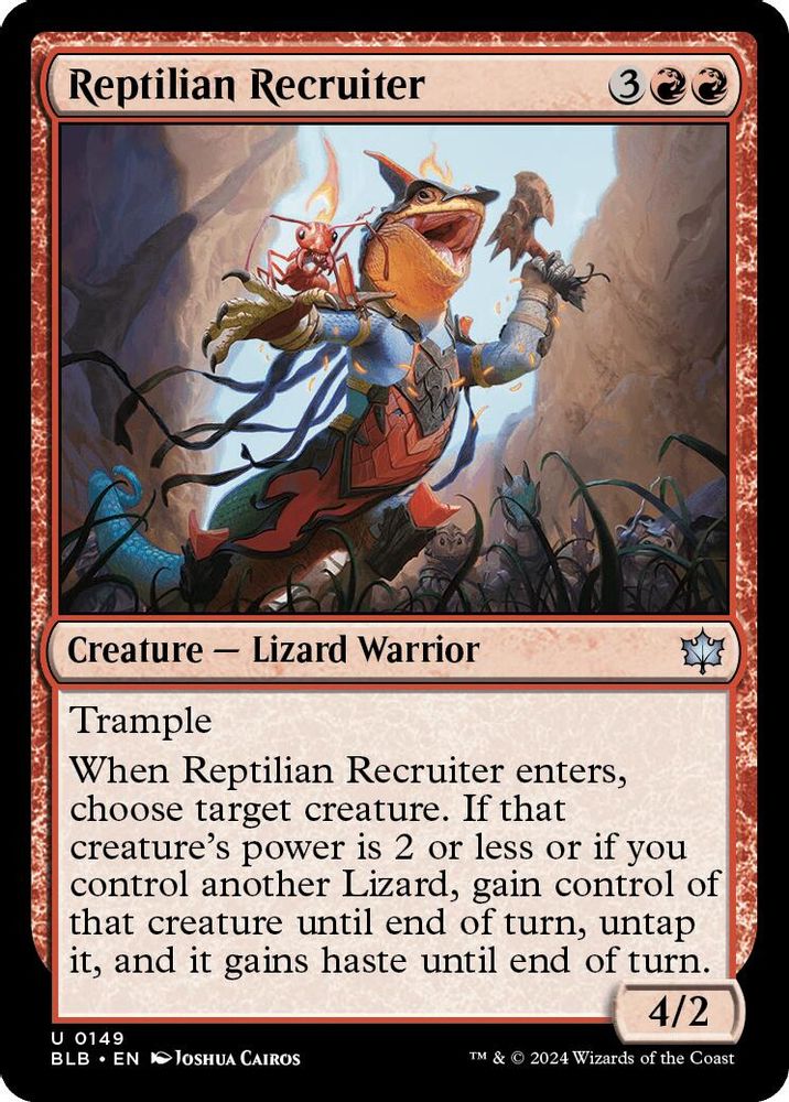 2024 Magic: The Gathering: Bloomburrow (BLB) - Reptilian Recruiter (#149, Uncommon) (, Near Mint)
