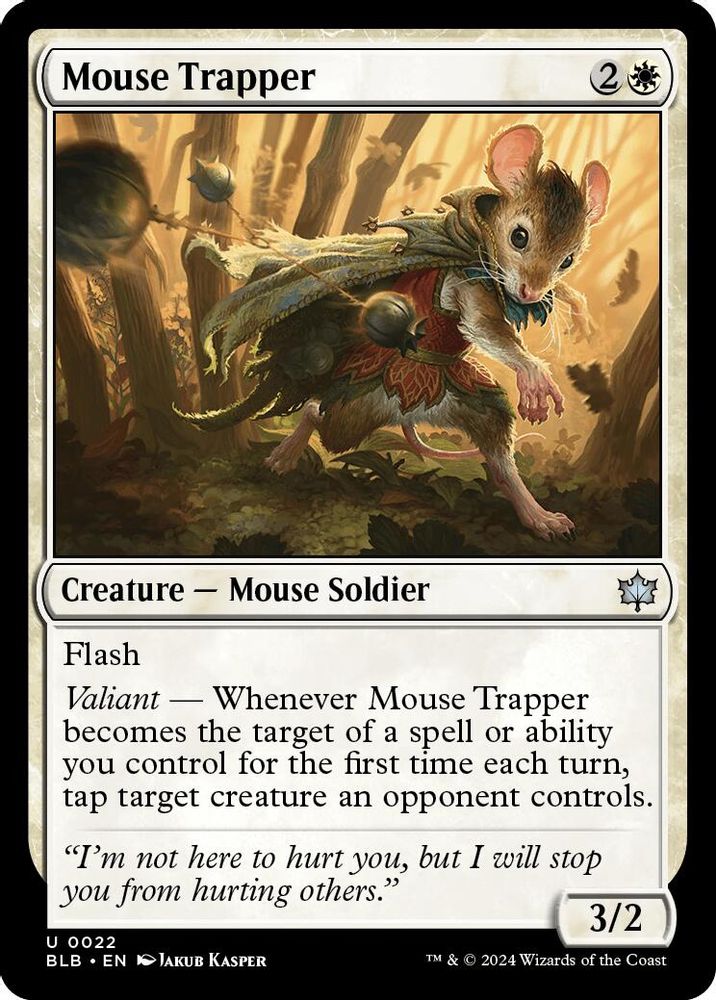 2024 Magic: The Gathering: Bloomburrow (BLB) - Mouse Trapper (#22, Uncommon) (, Near Mint)