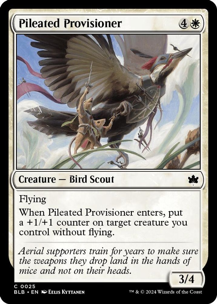 2024 Magic: The Gathering: Bloomburrow (BLB) - Pileated Provisioner (#25, Common)