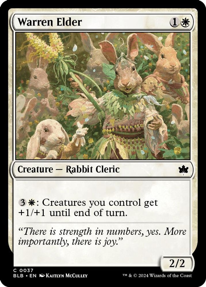 2024 Magic: The Gathering: Bloomburrow (BLB) - Warren Elder (#37, Common)