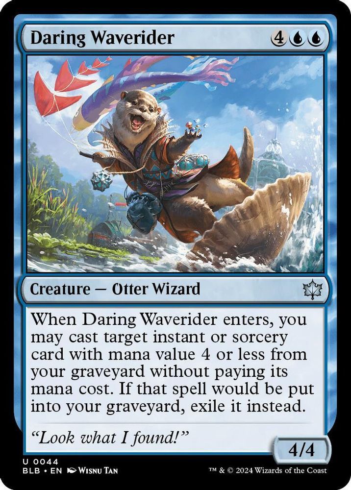 2024 Magic: The Gathering: Bloomburrow (BLB) - Daring Waverider (#44, Uncommon)