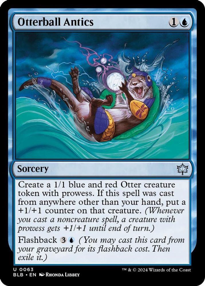 2024 Magic: The Gathering: Bloomburrow (BLB) - Otterball Antics (#63, Uncommon) (, Near Mint)