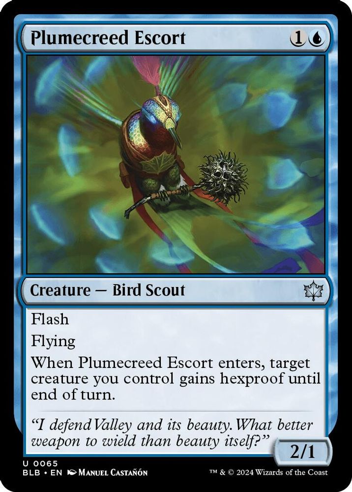 2024 Magic: The Gathering: Bloomburrow (BLB) - Plumecreed Escort (#65, Uncommon) (, Near Mint)
