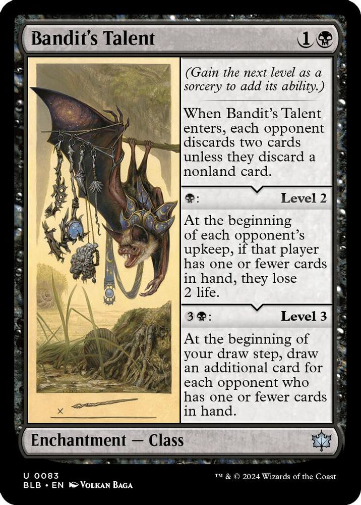 2024 Magic: The Gathering: Bloomburrow (BLB) - Bandits Talent (#83, Uncommon) (, Near Mint)