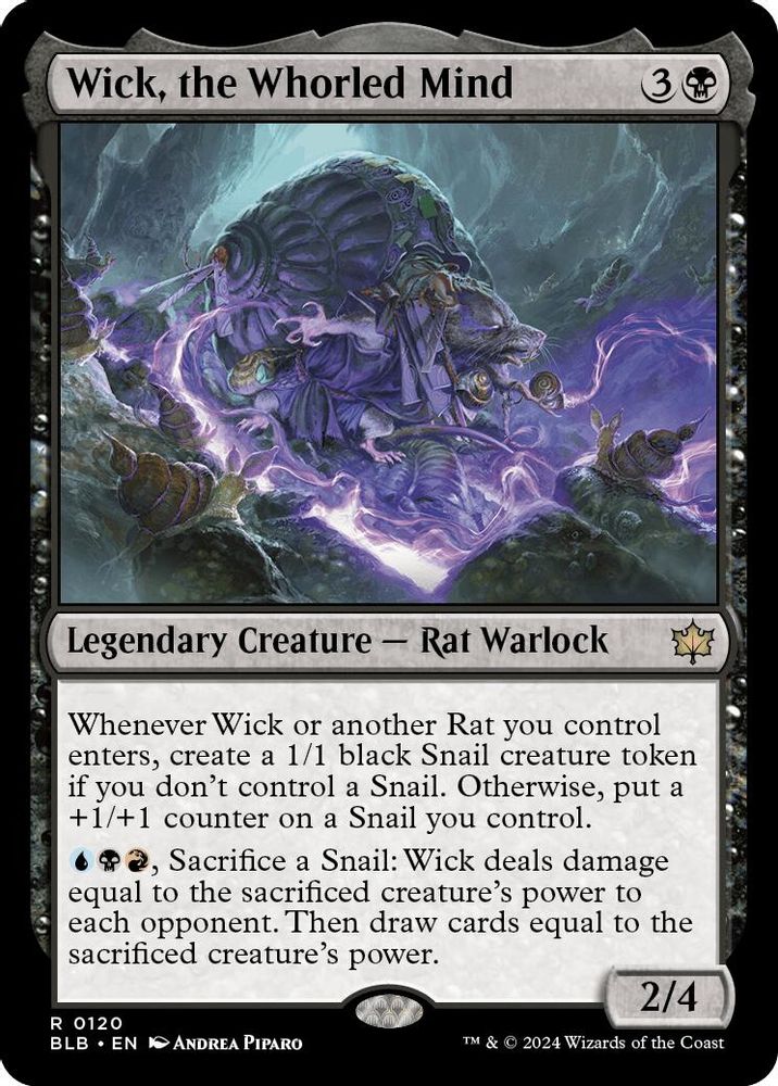2024 Magic: The Gathering: Bloomburrow (BLB) - Wick the Whorled Mind (#120, Rare) (, Near Mint)