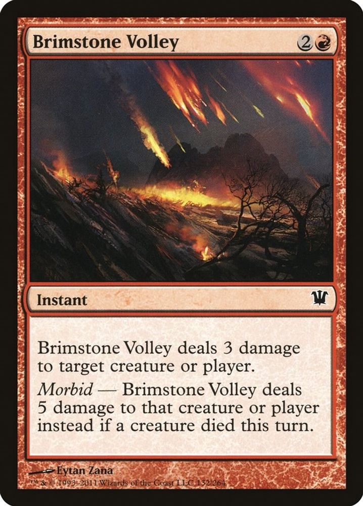 2011 Magic: The Gathering: Innistrad (ISD) - Brimstone Volley (#132, Common)