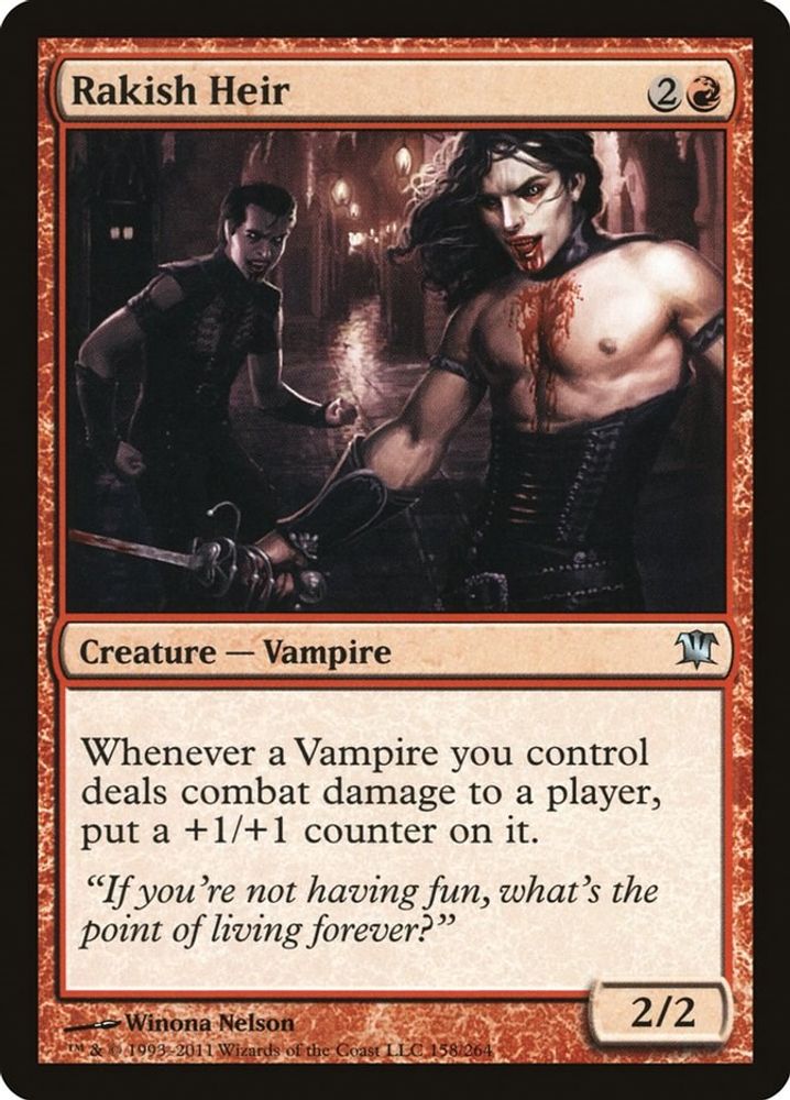 2011 Magic: The Gathering: Innistrad (ISD) - Rakish Heir (#158, Uncommon) (, Near Mint)