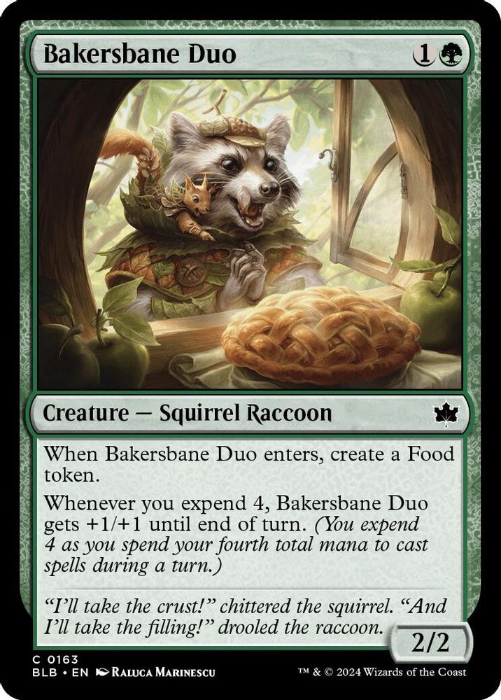 2024 Magic: The Gathering: Bloomburrow (BLB) - Bakersbane Duo (#163, Common)