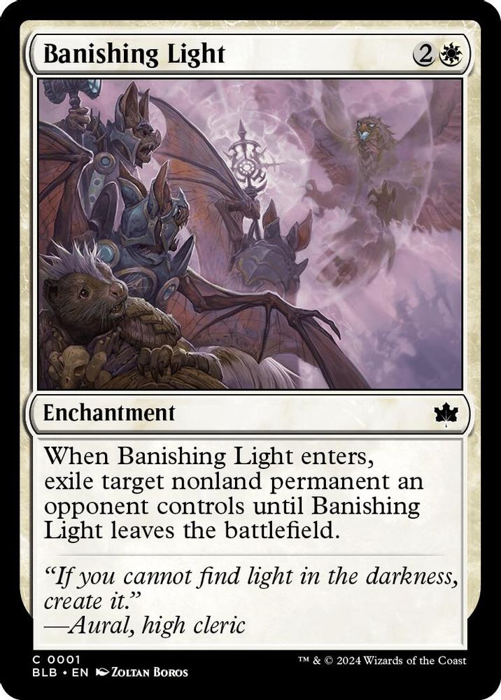 2024 Magic: The Gathering: Bloomburrow (BLB) - Banishing Light (#1, Common) (, Near Mint)