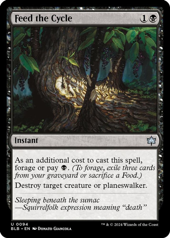 2024 Magic: The Gathering: Bloomburrow (BLB) - Feed the Cycle (#94, Uncommon) (, Near Mint)