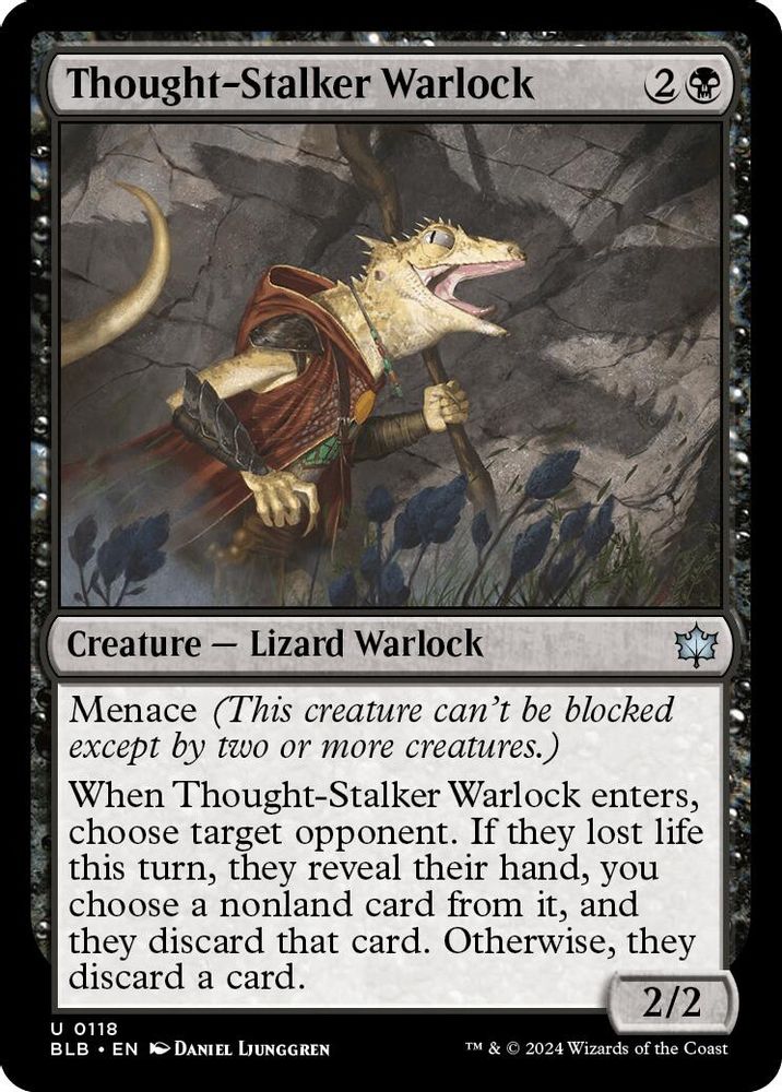 2024 Magic: The Gathering: Bloomburrow (BLB) - Thought Stalker Warlock (#118, Uncommon)