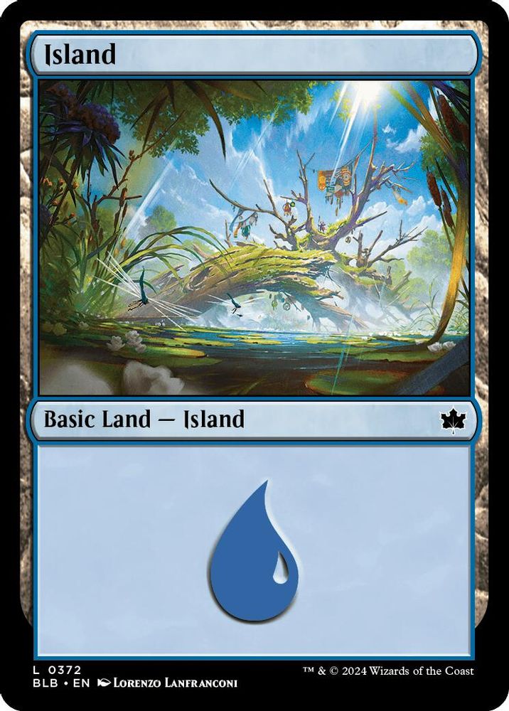 2024 Magic: The Gathering: Bloomburrow (BLB) - Island 0372 (#372, Land) (, Near Mint)