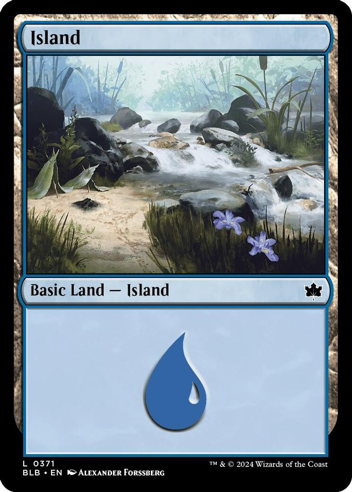 2024 Magic: The Gathering: Bloomburrow (BLB) - Island 0371 (#371, Land) (, Near Mint)