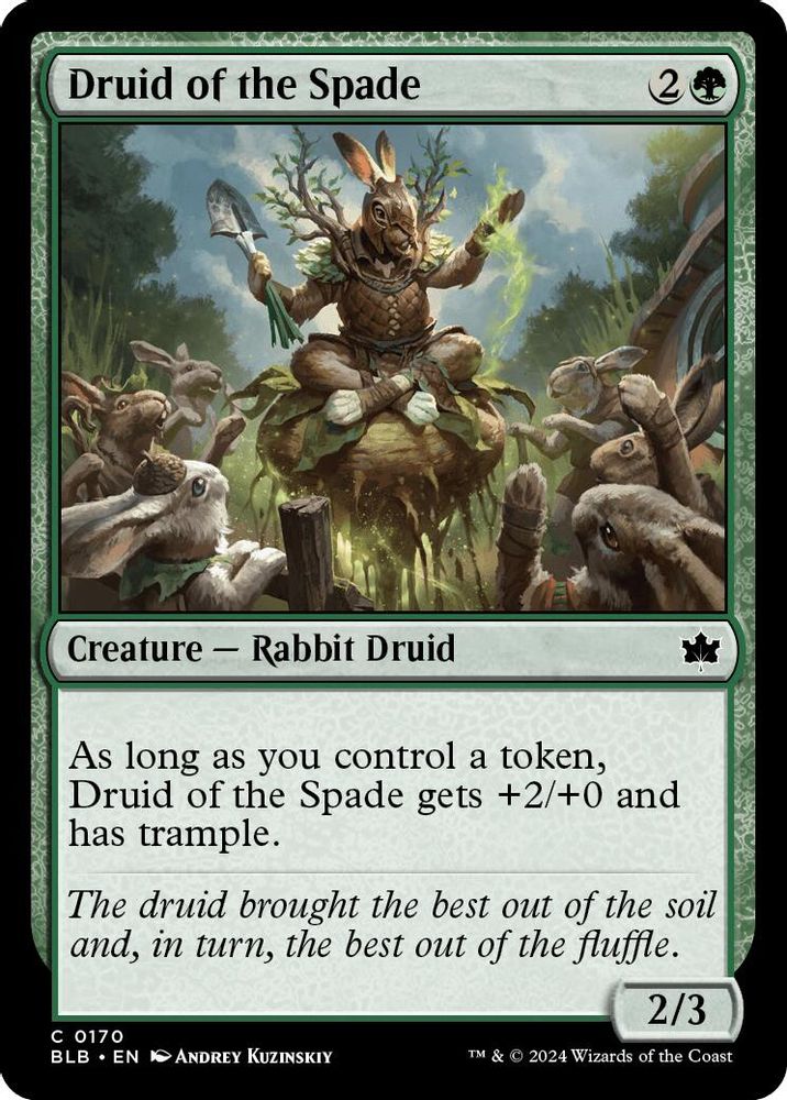 2024 Magic: The Gathering: Bloomburrow (BLB) - Druid of the Spade (#170, Common)