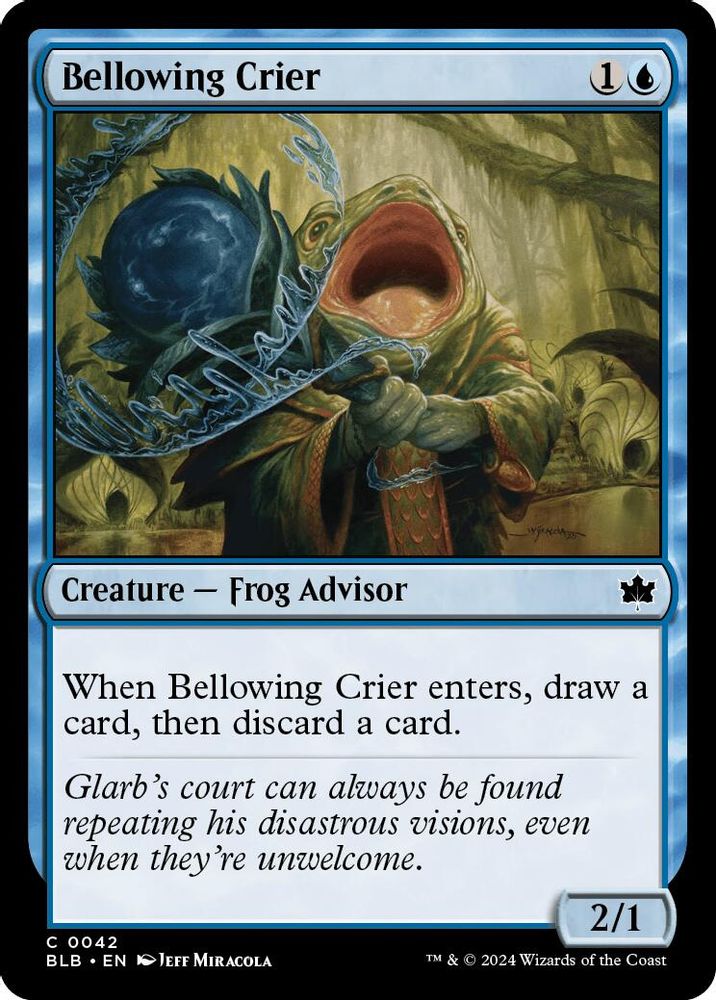 2024 Magic: The Gathering: Bloomburrow (BLB) - Bellowing Crier (#42, Common)