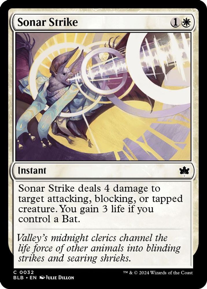 2024 Magic: The Gathering: Bloomburrow (BLB) - Sonar Strike (#32, Common) (, Near Mint)