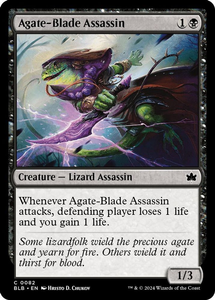 2024 Magic: The Gathering: Bloomburrow (BLB) - Agate Blade Assassin (#82, Common)