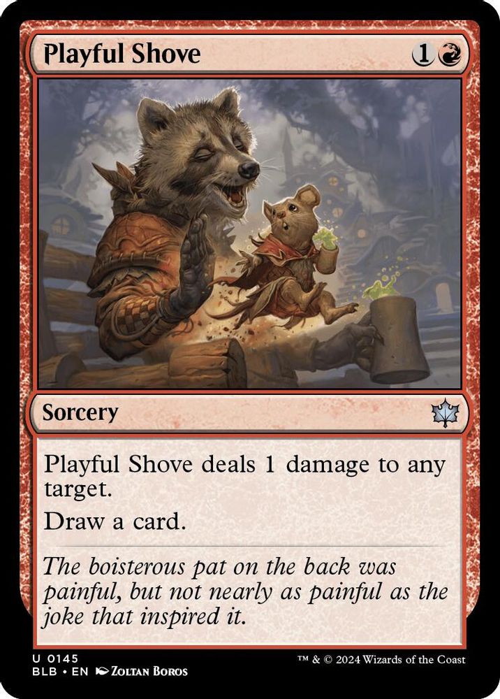 2024 Magic: The Gathering: Bloomburrow (BLB) - Playful Shove (#145, Uncommon) (, Near Mint)