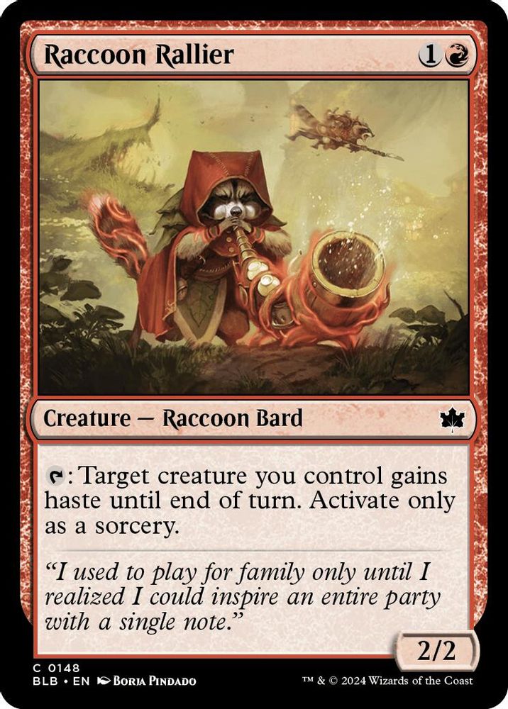 2024 Magic: The Gathering: Bloomburrow (BLB) - Raccoon Rallier (#148, Common)