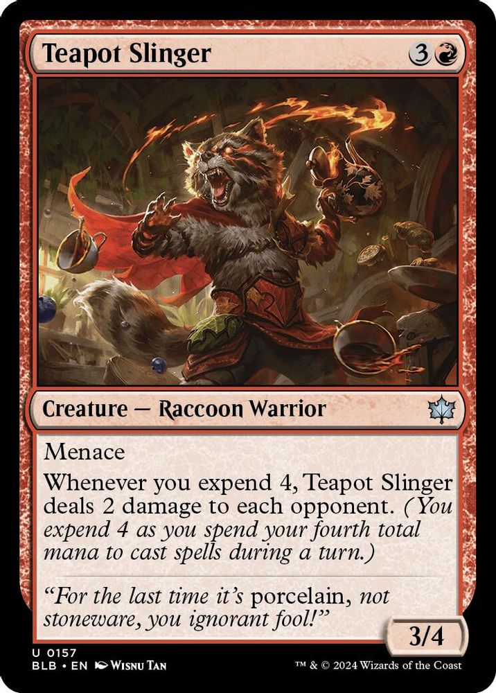 2024 Magic: The Gathering: Bloomburrow (BLB) - Teapot Slinger (#157, Uncommon)