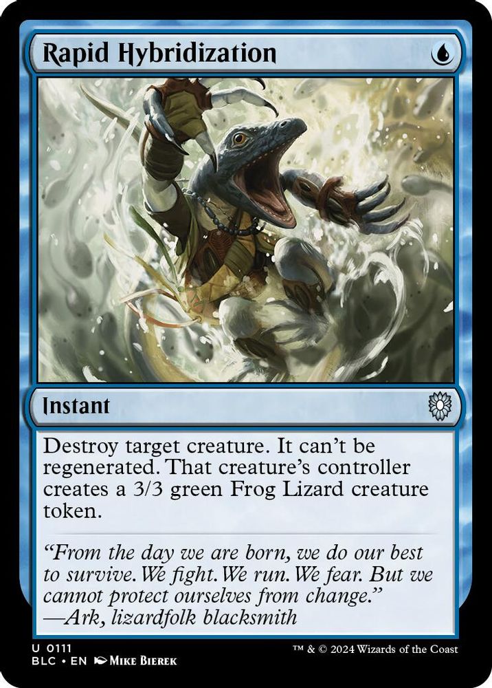2024 Magic: The Gathering: Commander: Bloomburrow (BLC) - Rapid Hybridization (#111, Uncommon) (, Near Mint)