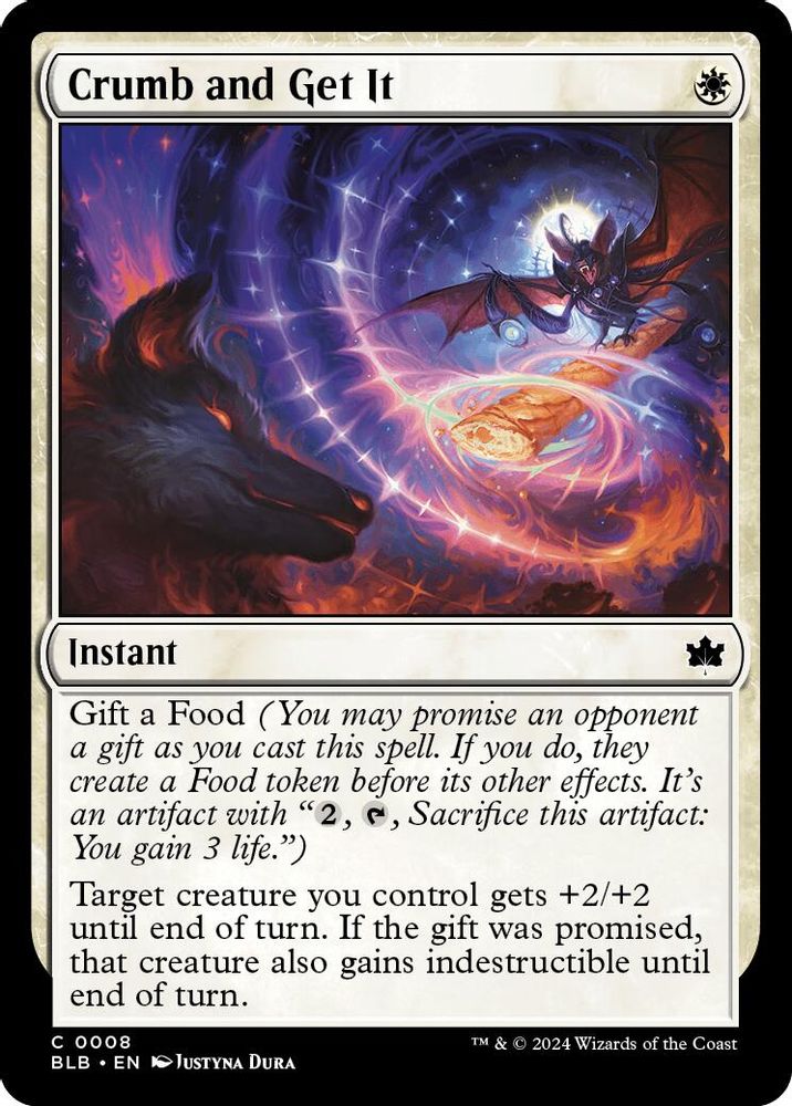 2024 Magic: The Gathering: Bloomburrow (BLB) - Crumb and Get It (#8, Common)