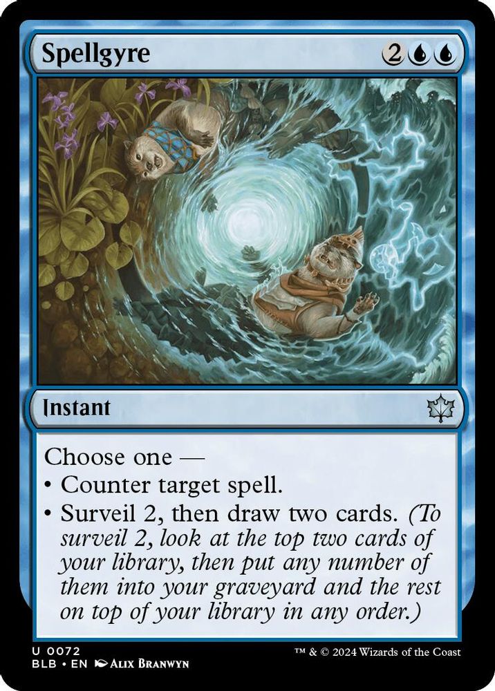 2024 Magic: The Gathering: Bloomburrow (BLB) - Spellgyre (#72, Uncommon)