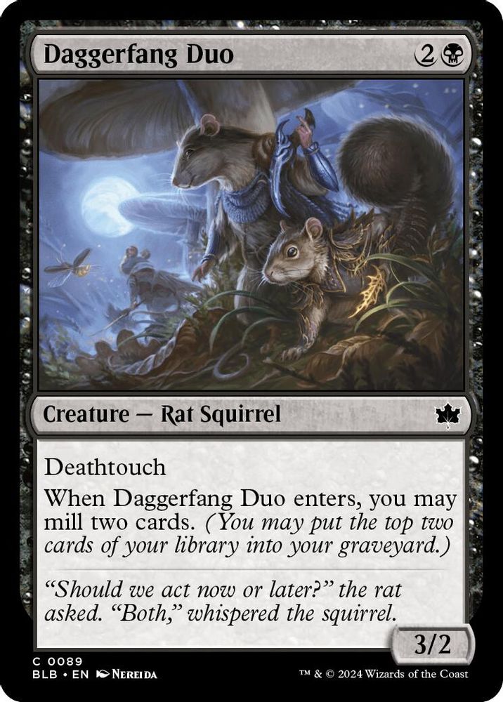 2024 Magic: The Gathering: Bloomburrow (BLB) - Daggerfang Duo (#89, Common) (, Near Mint)