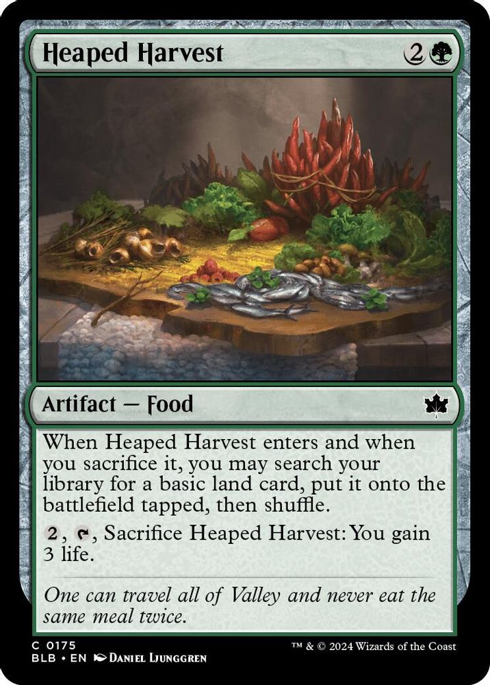 2024 Magic: The Gathering: Bloomburrow (BLB) - Heaped Harvest (#175, Common) (, Near Mint)