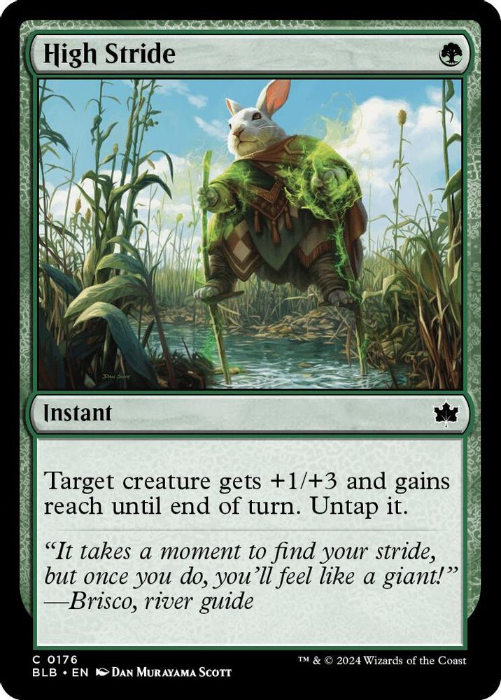 2024 Magic: The Gathering: Bloomburrow (BLB) - High Stride (#176, Common)