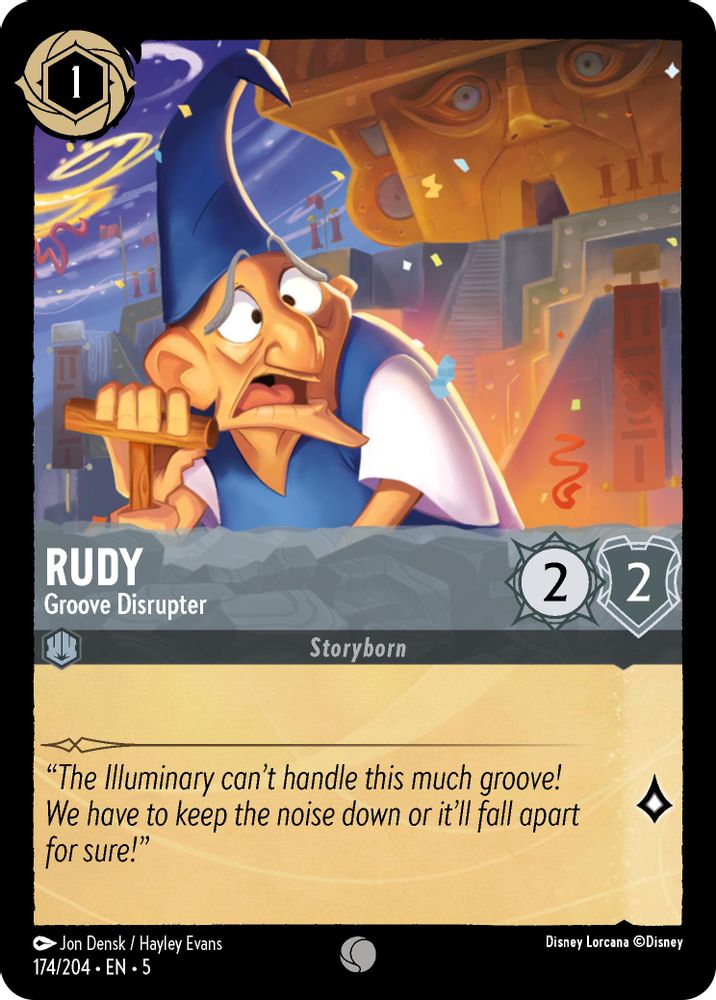 2024 Disney Lorcana: Shimmering Skies (5) - Rudy Groove Disrupter (#174/204, Common) (, Near Mint)