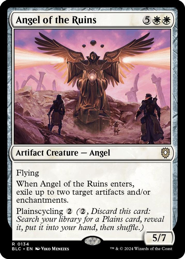 2024 Magic: The Gathering: Commander: Bloomburrow (BLC) - Angel of the Ruins (#134, Rare) (, Near Mint)