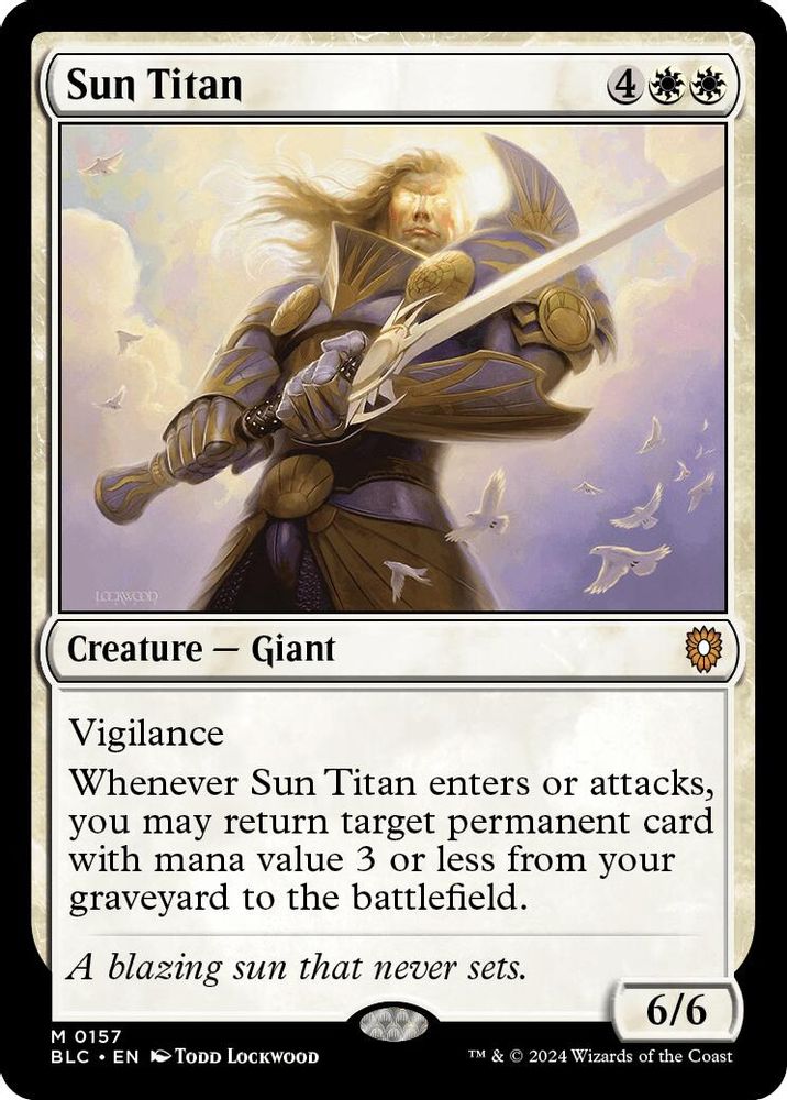 2024 Magic: The Gathering: Commander: Bloomburrow (BLC) - Sun Titan (#157, Mythic Rare) (, Near Mint)