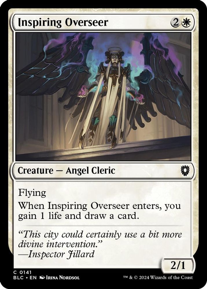 2024 Magic: The Gathering: Commander: Bloomburrow (BLC) - Inspiring Overseer (#141, Common) (, Near Mint)