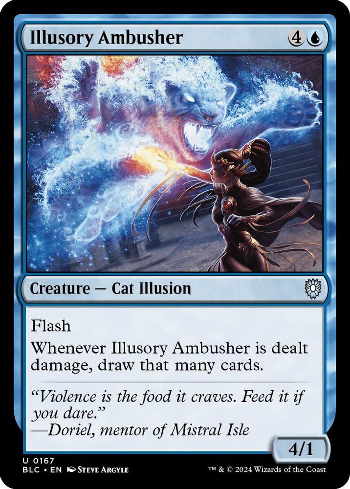 2024 Magic: The Gathering: Commander: Bloomburrow (BLC) - Illusory Ambusher (#167, Uncommon) (, Near Mint)