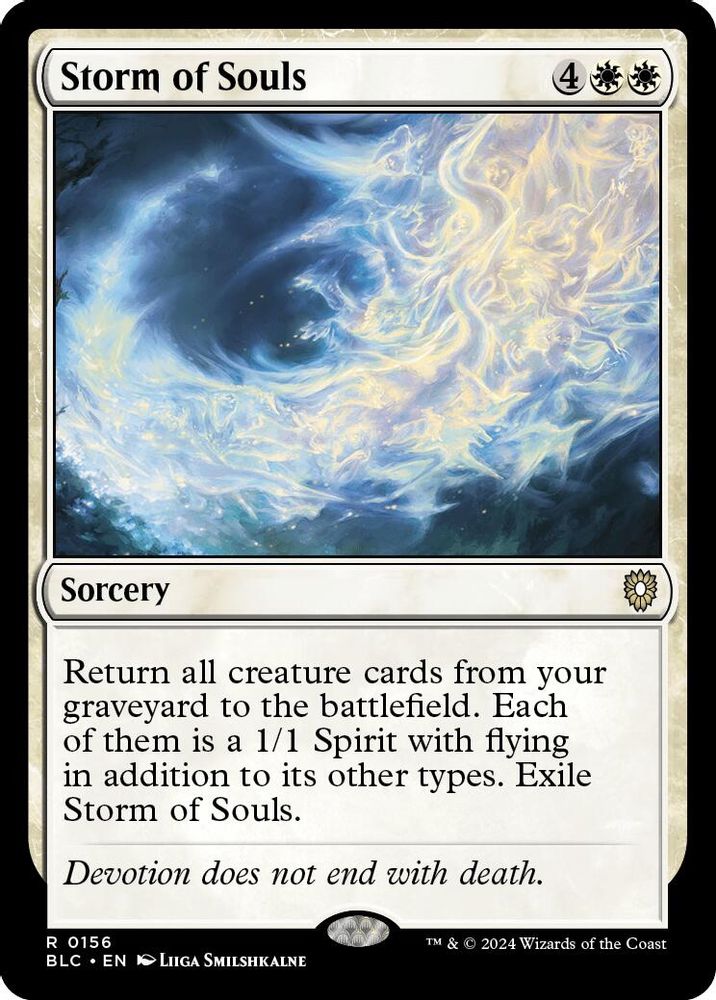 2024 Magic: The Gathering: Commander: Bloomburrow (BLC) - Storm of Souls (#156, Rare) (, Near Mint)