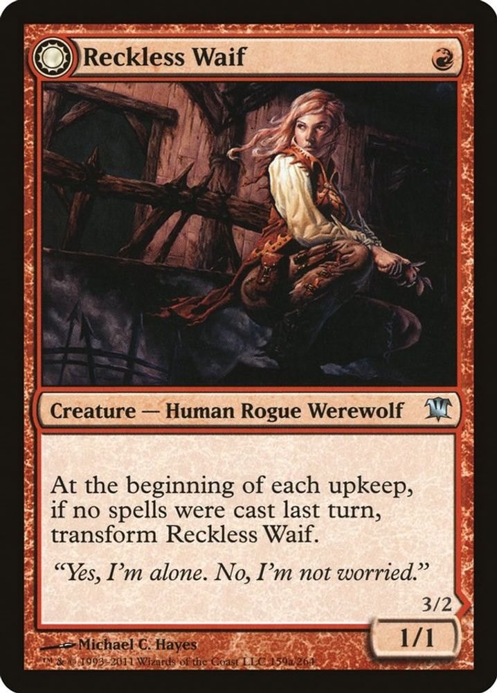 2011 Magic: The Gathering: Innistrad (ISD) - Reckless Waif (#159, Uncommon) (Foil, Near Mint)