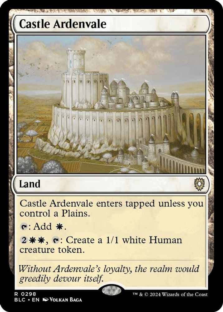 2024 Magic: The Gathering: Commander: Bloomburrow (BLC) - Castle Ardenvale (#298, Rare) (, Near Mint)