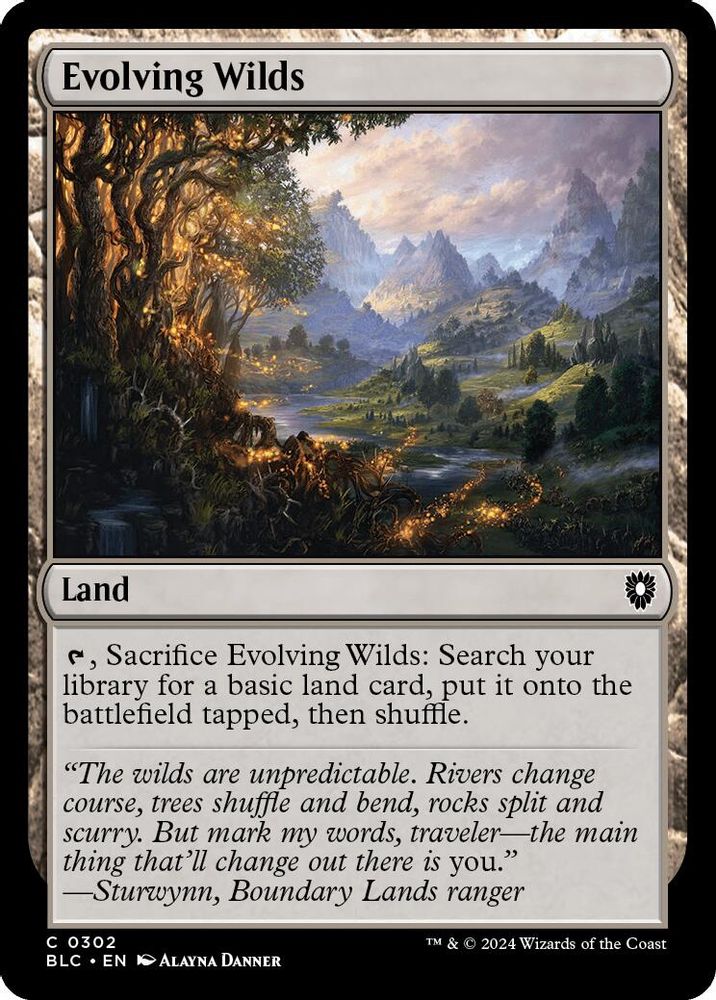 2024 Magic: The Gathering: Commander: Bloomburrow (BLC) - Evolving Wilds (#302, Common) (, Near Mint)