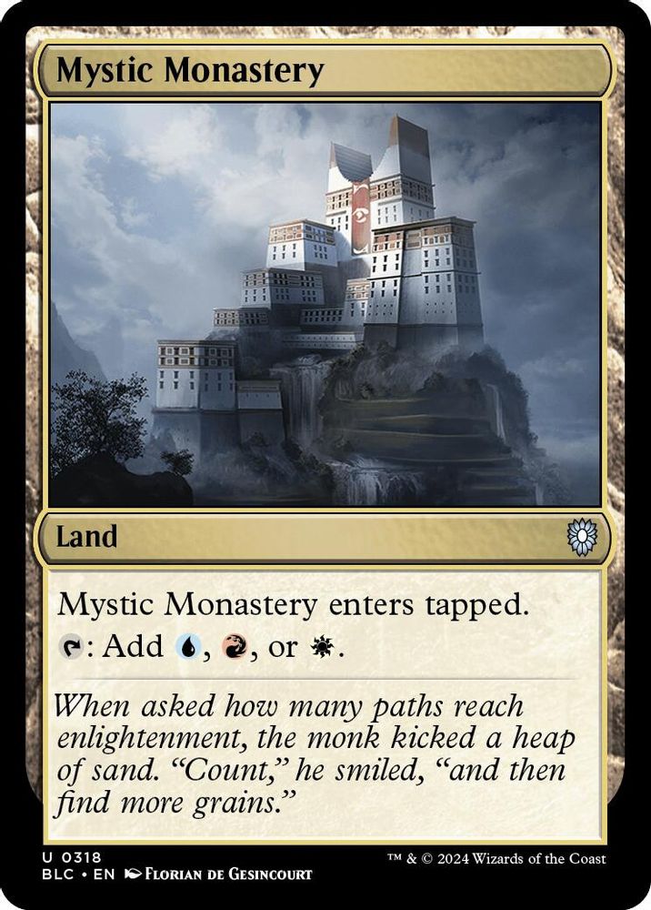 2024 Magic: The Gathering: Commander: Bloomburrow (BLC) - Mystic Monastery (#318, Uncommon) (, Near Mint)
