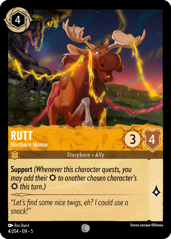 2024 Disney Lorcana: Shimmering Skies (5) - Rutt Northern Moose (#4/204, Common) (, Near Mint)