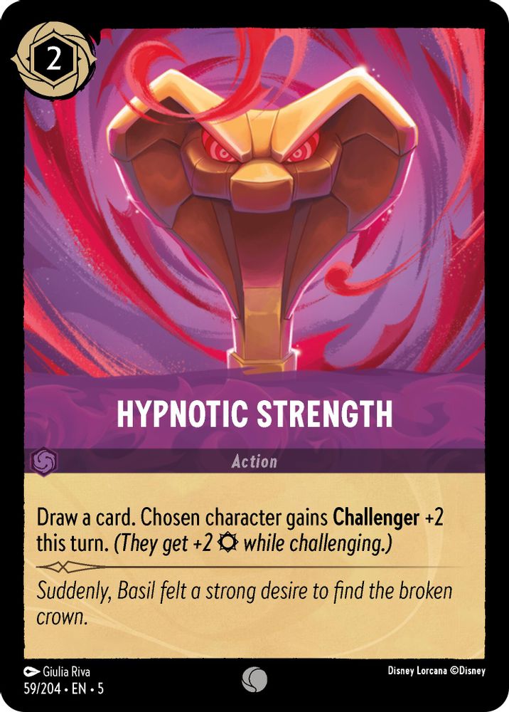 2024 Disney Lorcana: Shimmering Skies (5) - Hypnotic Strength (#59/204, Common) (, Near Mint)