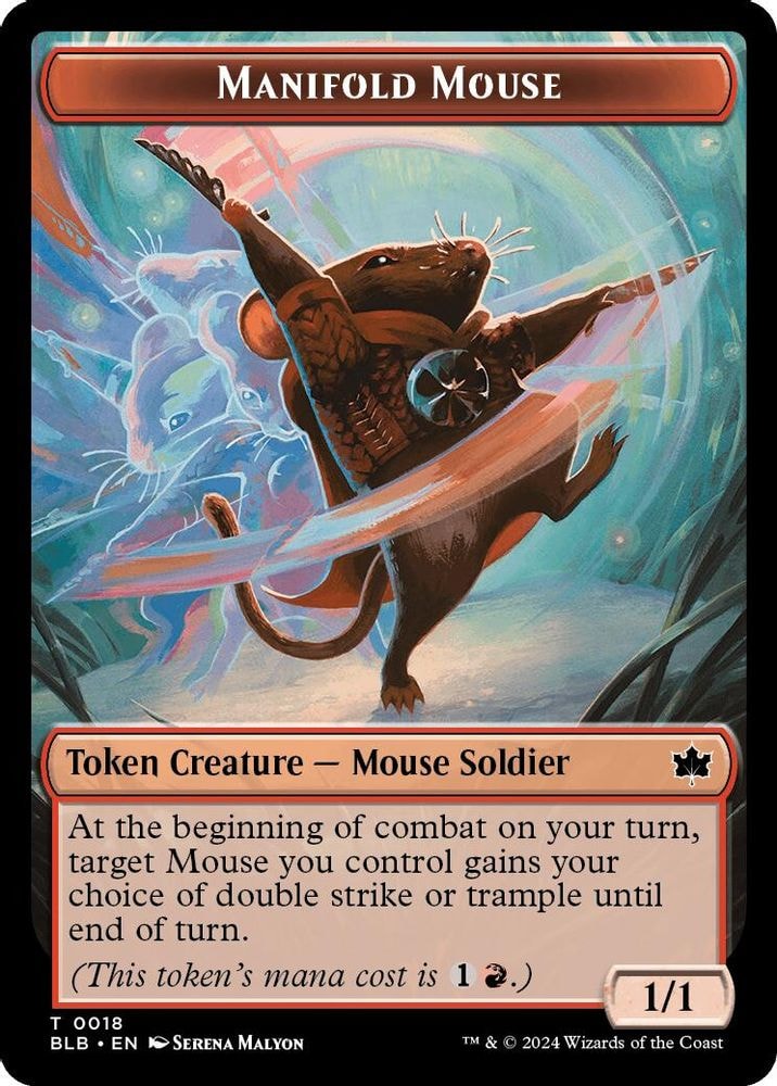 2024 Magic: The Gathering: Bloomburrow (BLB) - Manifold Mouse Token (#18, T) (, Near Mint)