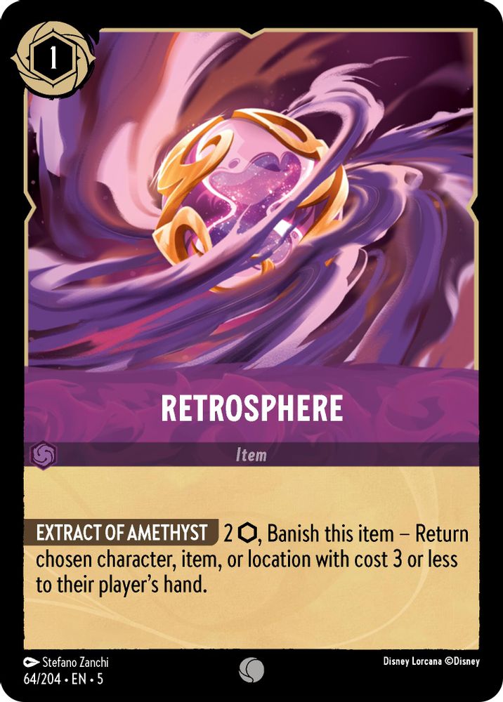 2024 Disney Lorcana: Shimmering Skies (5) - Retrosphere (#64/204, Common) (, Near Mint)