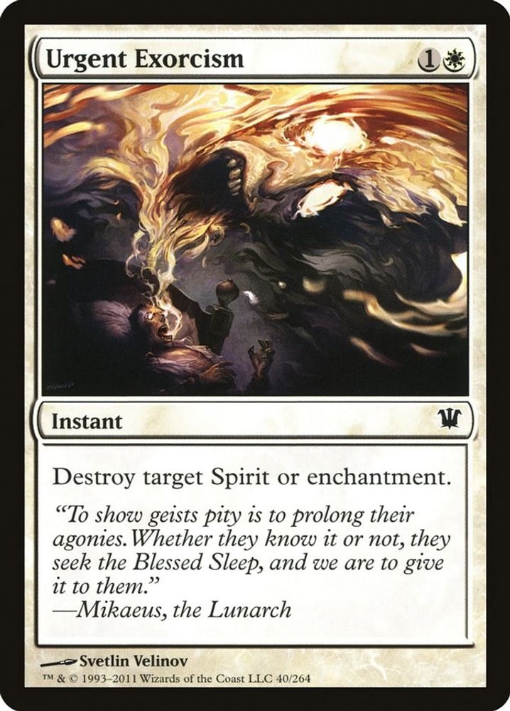 2011 Magic: The Gathering: Innistrad (ISD) - Urgent Exorcism (#40, Common) (, Near Mint)