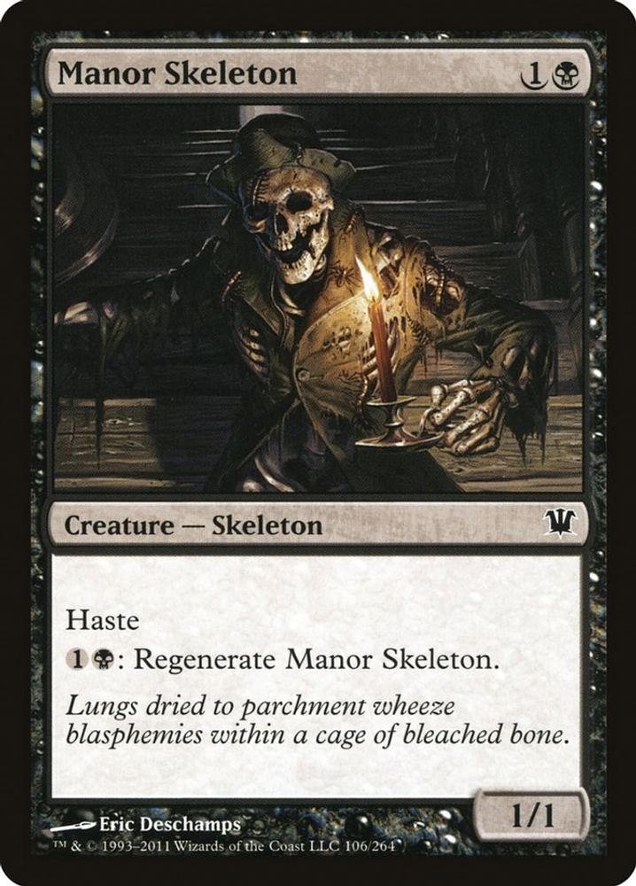 2011 Magic: The Gathering: Innistrad (ISD) - Manor Skeleton (#106, Common) (Foil, Near Mint)