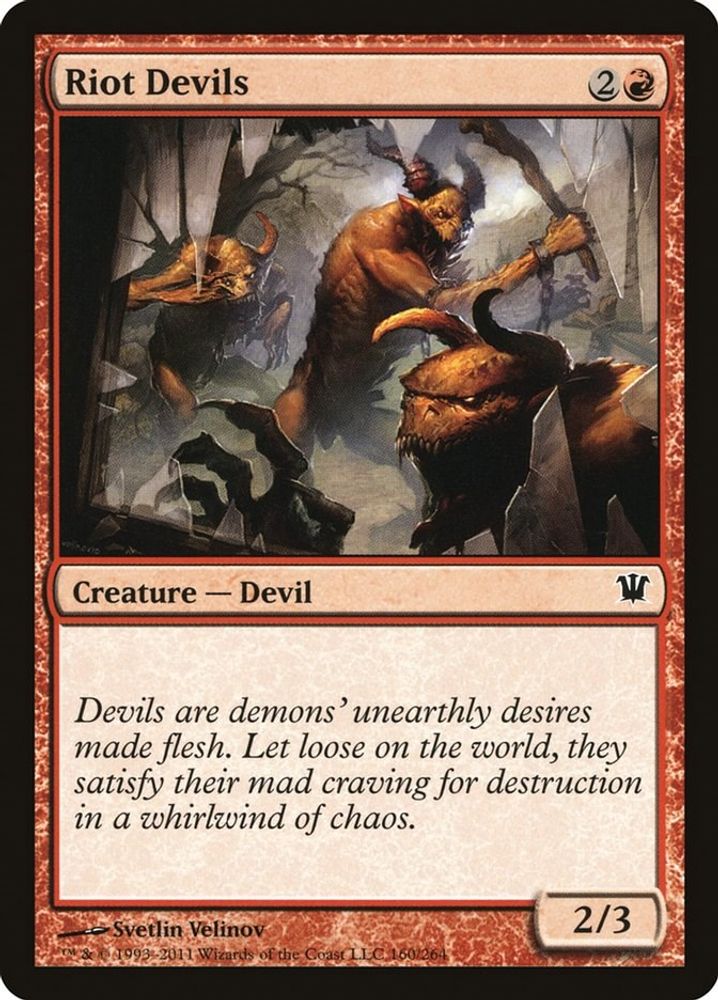2011 Magic: The Gathering: Innistrad (ISD) - Riot Devils (#160, Common) (, Near Mint)