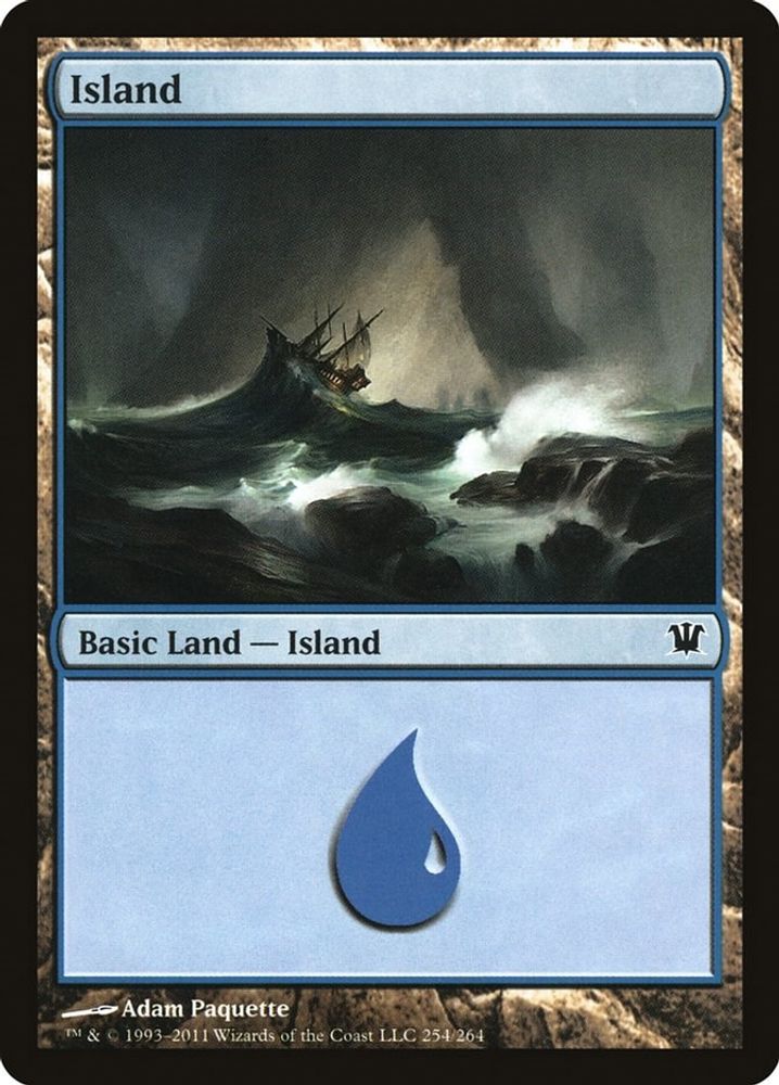 2011 Magic: The Gathering: Innistrad (ISD) - Island 254 (#254, Land) (, Near Mint)